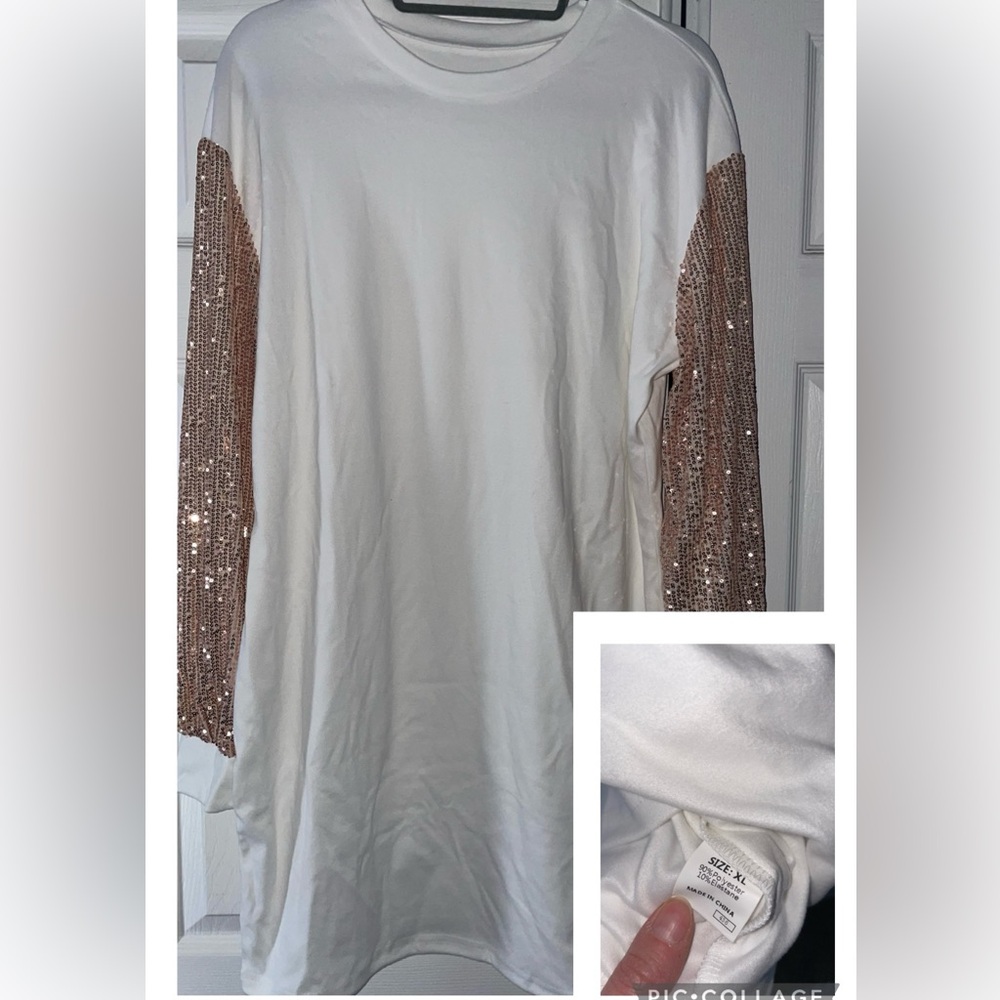 NWOT sequin sleeve dress